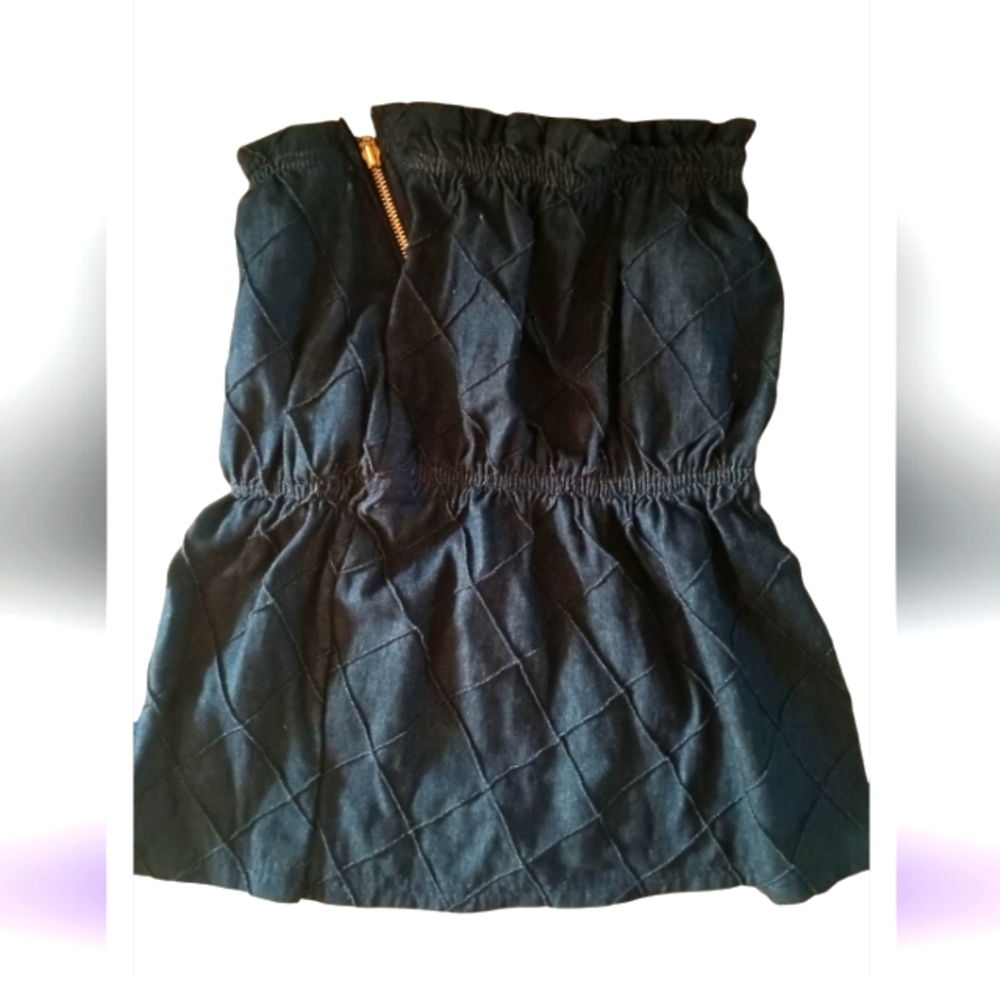 Jean Tube Top & Matching Bag NWOT